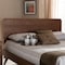 Baxton Studio Mailene Mid-Century Walnut Brown Finished Wood King Size Headboard 156-9430 - alternate 2